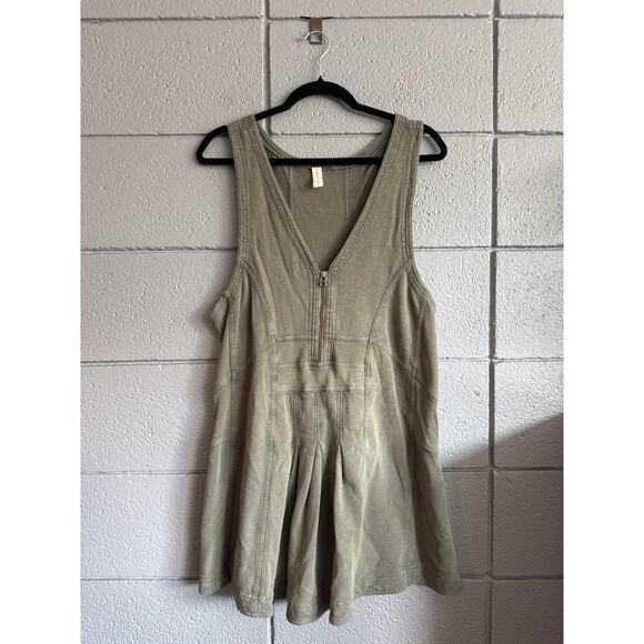 Women's Daily Practice by Anthropologie Practice Squad Mini Dress in Olive Green - Picture 2 of 4